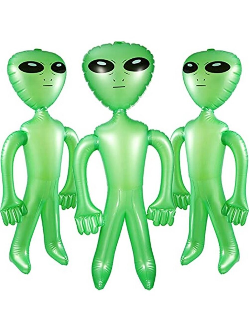 BBTO 3 Pcs Alien Inflatable Jumbo Alien Blow up Toy, 35 Inch, Green